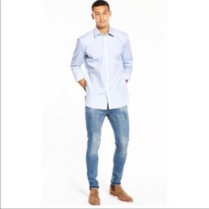 Ted Baker Mens Endurance Blus Casual Shirt 17.5 34/35